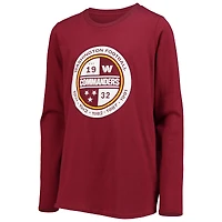 T-shirt bordeaux Washington Commanders Secondary Logo à manches longues pour jeune