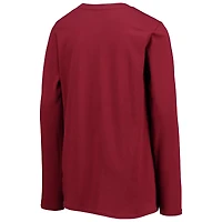 T-shirt bordeaux Washington Commanders Secondary Logo à manches longues pour jeune