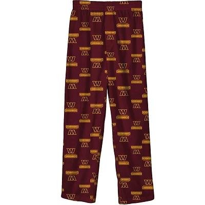 Pantalon de pyjama imprimé couleur bourgogne pour jeunes l'équipe Washington Commanders