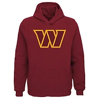 Sweat à capuche avec logo de l'équipe des commandants Washington pour jeunes, bordeaux