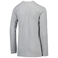 T-shirt à manches longues en tête-à-tête des commandants de Washington gris chiné pour jeunes