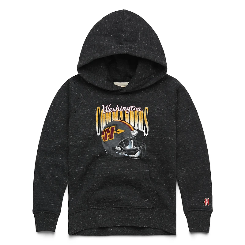 Sweat à capuche Youth Homage Charcoal Washington Commanders Gradient Helmet Tri-Blend