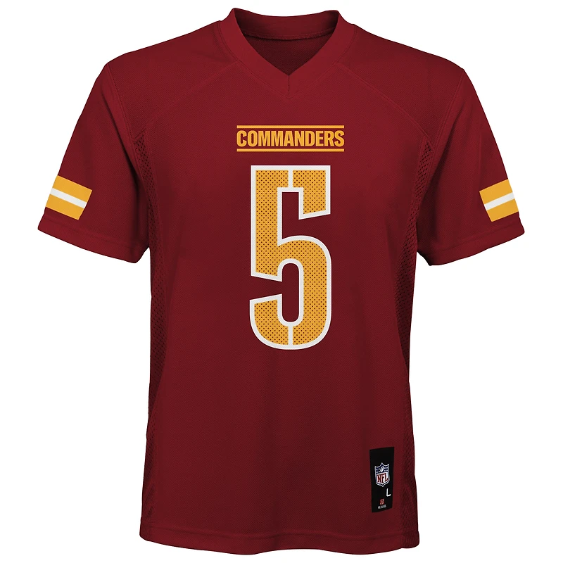 Youth Jayden Daniels Burgundy Washington Commanders Replica Player Jersey