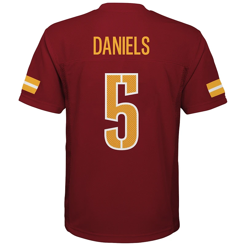 Youth Jayden Daniels Burgundy Washington Commanders Replica Player Jersey