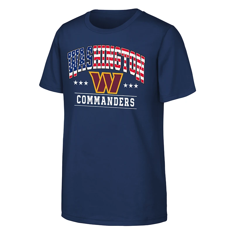 Youth Navy Washington Commanders Americana Arch T-Shirt