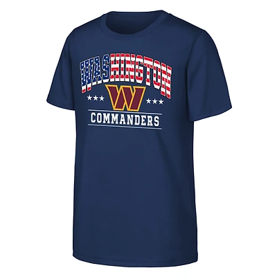 Youth  Navy Washington Commanders Americana Arch T-Shirt