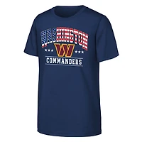 Youth  Navy Washington Commanders Americana Arch T-Shirt