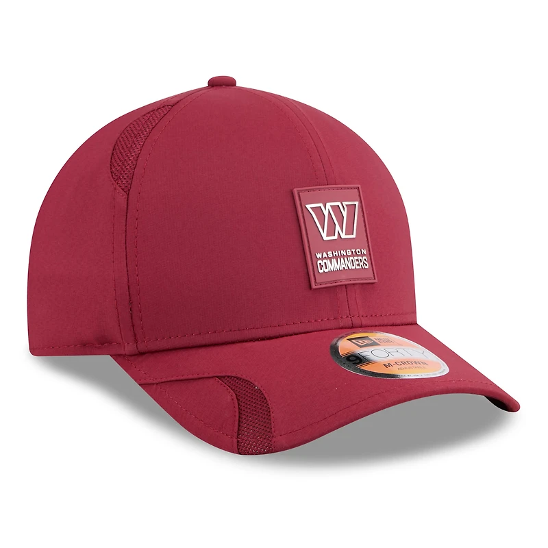 Casquette ajustable 9FORTY bordeaux New Era pour jeunes Washington Commanders 2025 Sideline