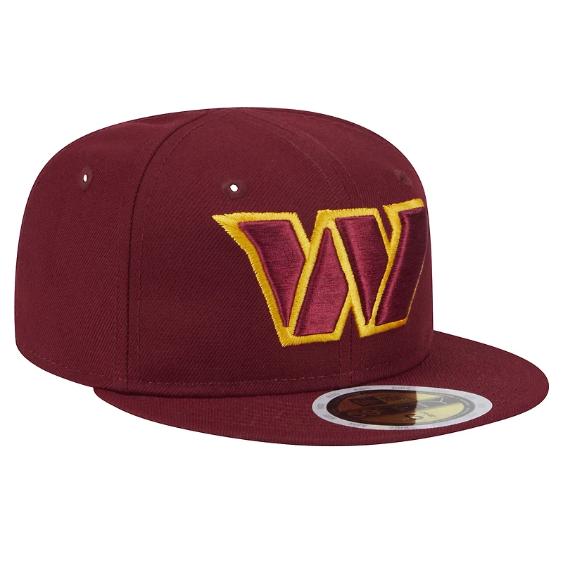 Casquette ajustée Washington Commanders Main 59FIFTY bordeaux New Era pour jeunes
