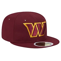 Casquette ajustée Washington Commanders Main 59FIFTY bordeaux New Era pour jeunes