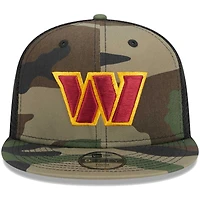 Casquette New Era Camo Washington Commanders Main Trucker 9FIFTY Snapback pour jeune