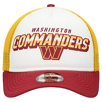 Youth New Era  White/Burgundy Washington Commanders Streak 9FORTY A-Frame Adjustable Hat