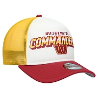 Youth New Era  White/Burgundy Washington Commanders Streak 9FORTY A-Frame Adjustable Hat