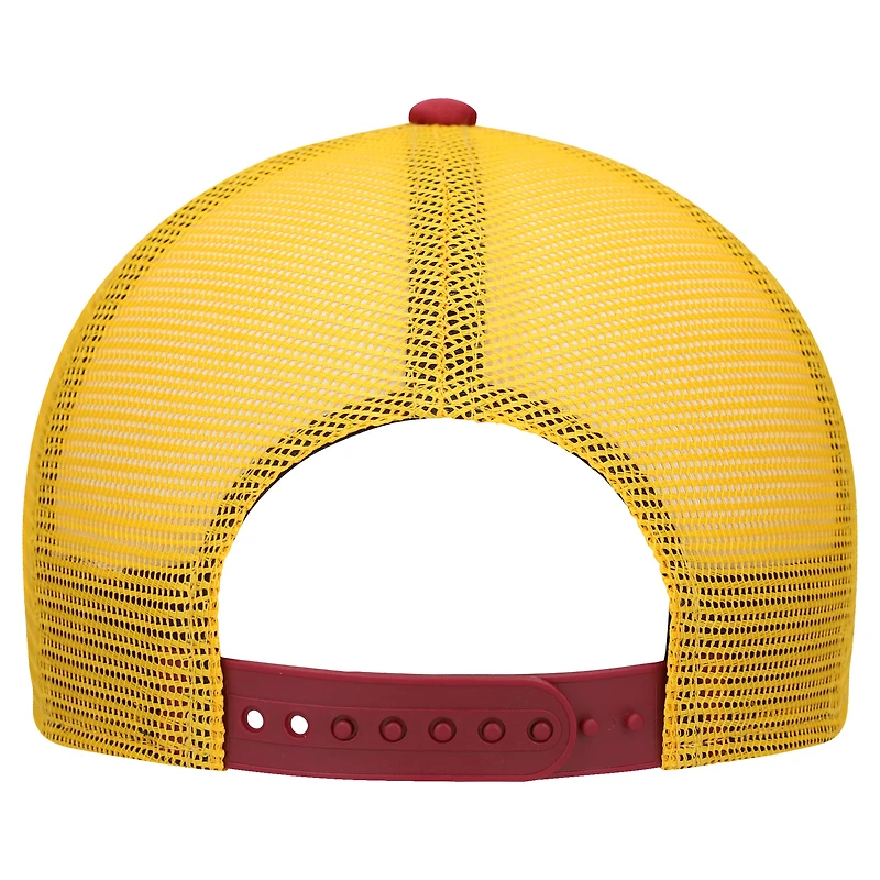 Youth New Era White/Burgundy Washington Commanders Streak 9FORTY A-Frame Adjustable Hat