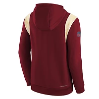 Youth Nike Burgundy Washington Commanders Sideline Fleece Performance Pullover Hoodie