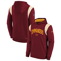Youth Nike Burgundy Washington Commanders Sideline Fleece Performance Pullover Hoodie