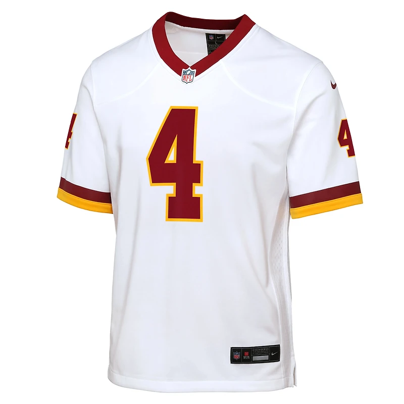 Maillot Nike Frankie Luvu blanc pour jeunes des Washington Commanders, édition Super Bowl