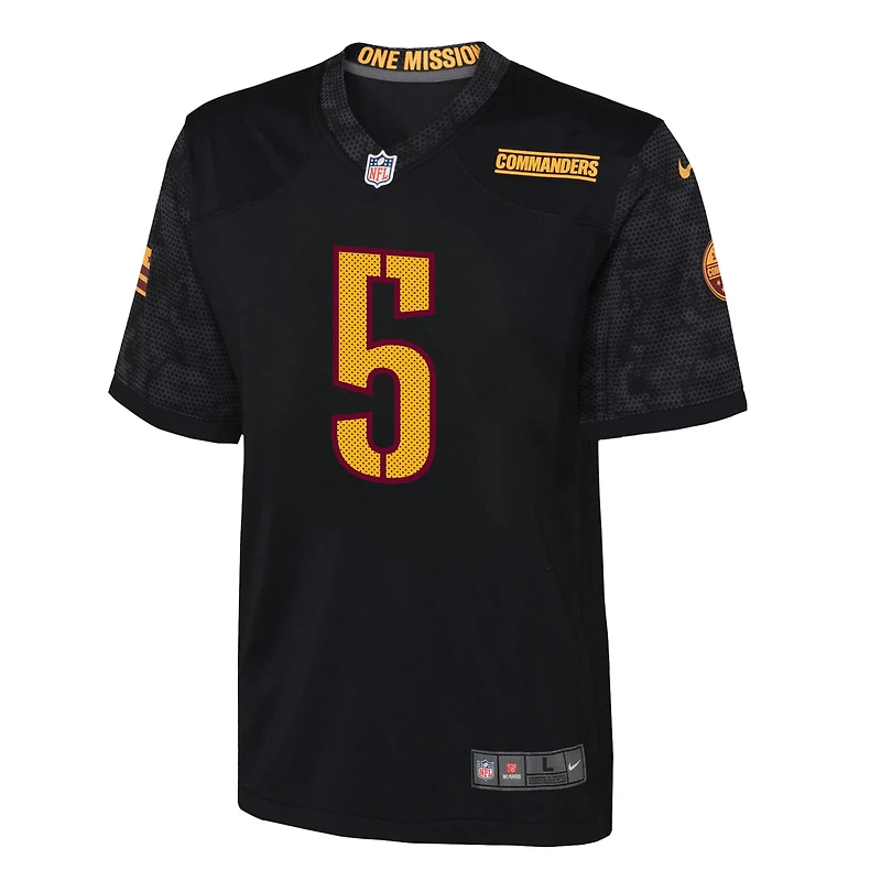 Youth Nike Jayden Daniels Black Washington Commanders Alternate Game Jersey