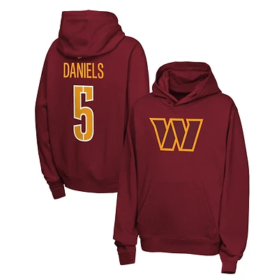 Sweat à capuche polaire Nike Jayden Daniels bordeaux Washington Commanders Club pour enfant