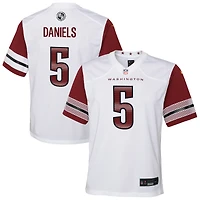 Maillot de match Nike Jayden Daniels blanc des Washington Commanders pour jeunes