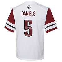 Maillot de match Nike Jayden Daniels blanc des Washington Commanders pour jeunes