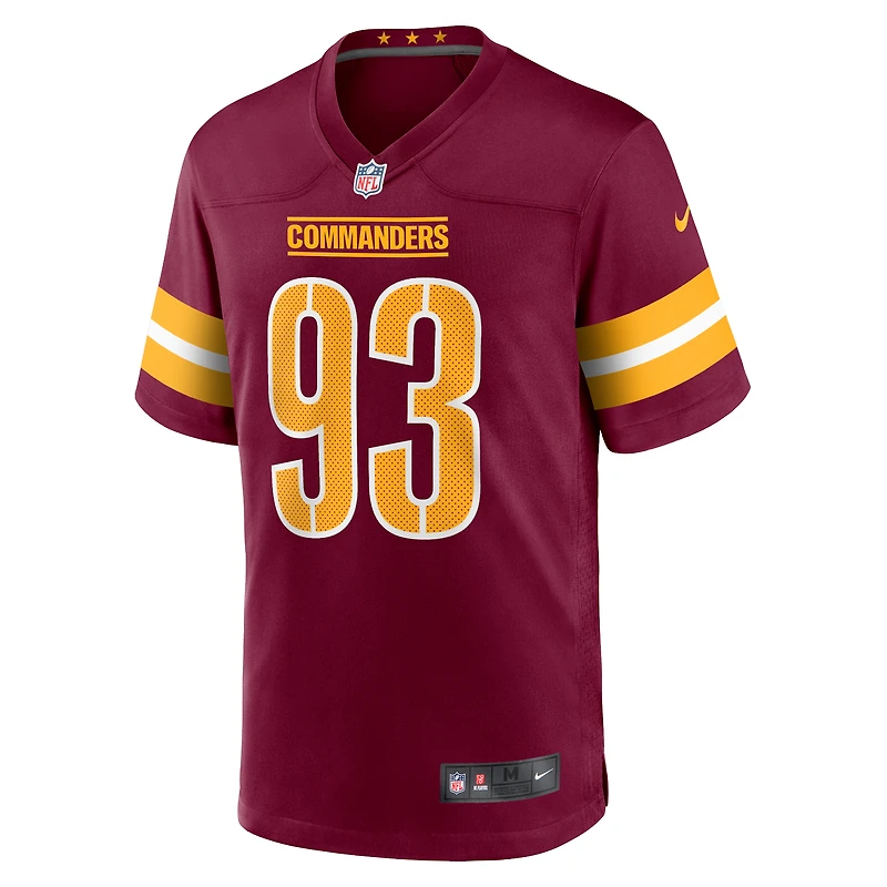 Maillot de match Nike Jonathan Allen pour jeunes, bordeaux, Washington Commanders