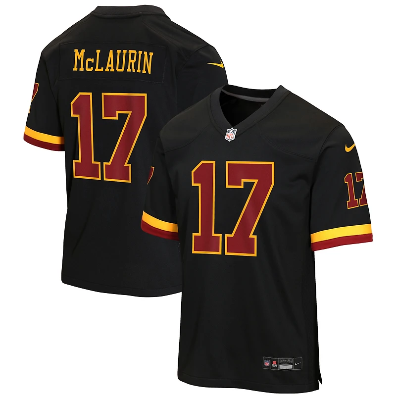 Maillot alternatif Nike Terry McLaurin noir pour jeunes des Washington Commanders, Hail Raiser