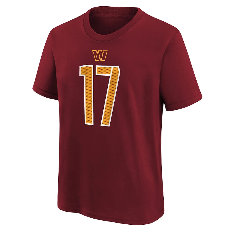 T-shirt Nike Terry McLaurin bordeaux pour jeune avec nom et numéro de joueur des Washington Commanders