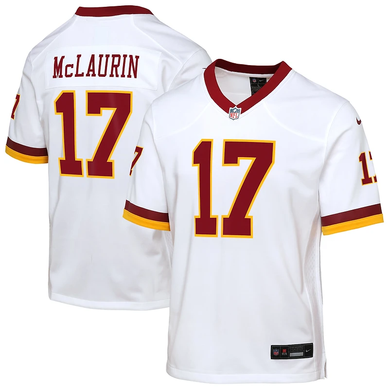 Maillot Nike Terry McLaurin blanc pour jeunes des Washington Commanders, édition Super Bowl