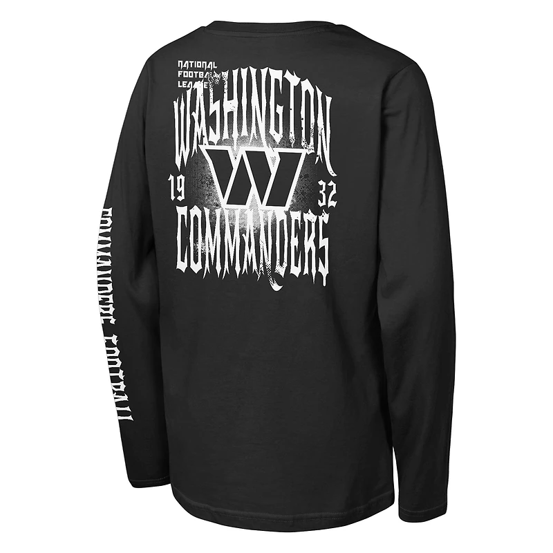 T-shirt à manches longues noir Youth Outerstuff Washington Commanders Rumble