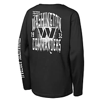 T-shirt à manches longues noir Youth Outerstuff Washington Commanders Rumble