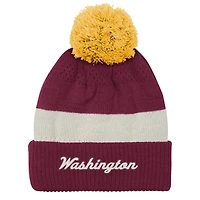 Youth Outerstuff  Burgundy Washington Commanders Modern Fan Cuffed Knit Hat with Pom