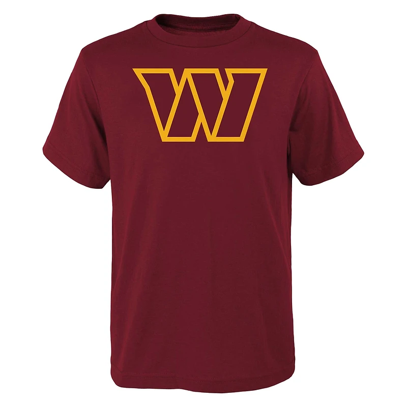 T-shirt bordeaux Youth Outerstuff avec logo principal des Washington Commanders