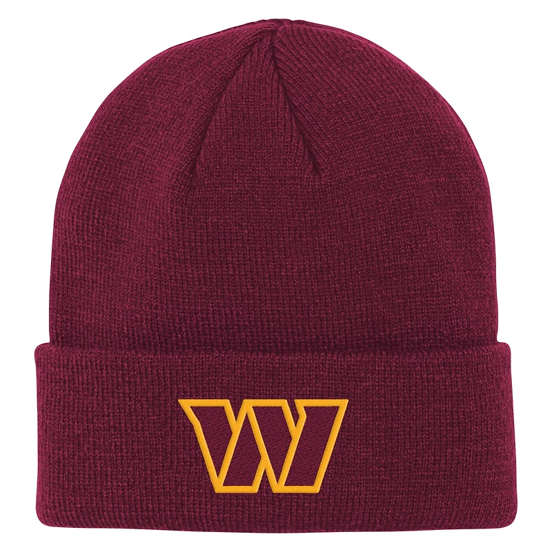Bonnet à revers dégradé bordeaux de l'équipe des commandants de Washington pour jeunes
