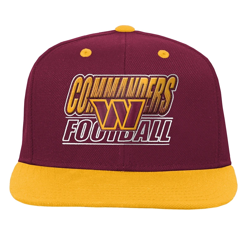 Casquette snapback dégradée bordeaux Youth Outerstuff Washington Commanders Team