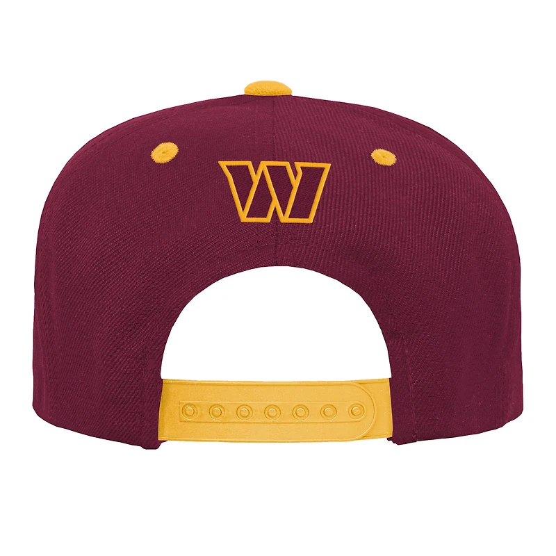 Casquette snapback dégradée bordeaux Youth Outerstuff Washington Commanders Team