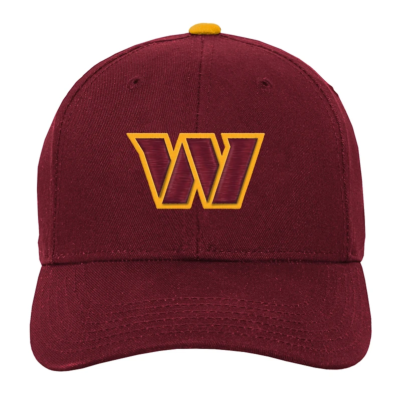 Youth Outerstuff Burgundy Washington Commanders Team Pre-Curved Adjustable Hat