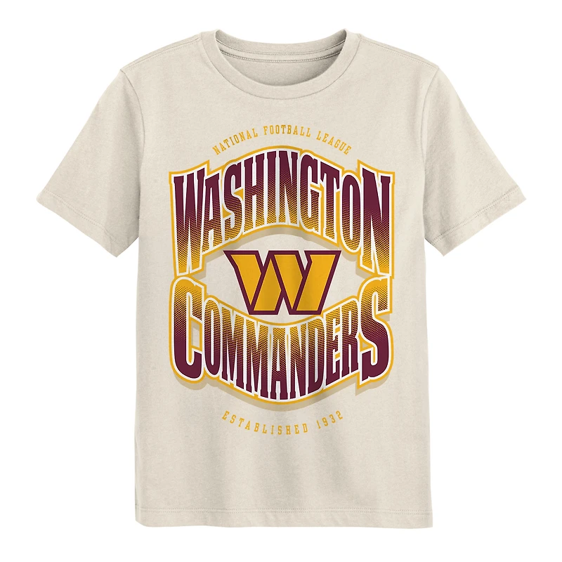 T-shirt crème Youth Outerstuff Washington Commanders Huddle