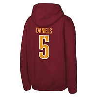Sweat à capuche bordeaux Jayden Daniels Washington Commanders Mainliner avec nom et numéro de joueur