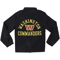 Youth Wes & Willy  Black Washington Commanders T Buck's Full-Snap Coaching Jacket