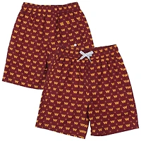 Youth Wes & Willy  Burgundy Washington Commanders Fleur Swim Trunks