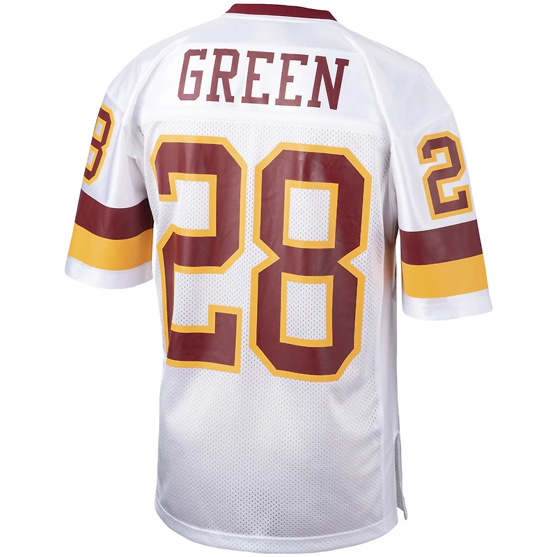 Maillot de joueur retraité authentique l'équipe football Washington Mitchell & Ness Darrell vert blanc pour hommes