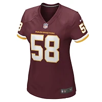 Women's Nike Shaka Toney Burgundy Washington Football Team Game Jersey