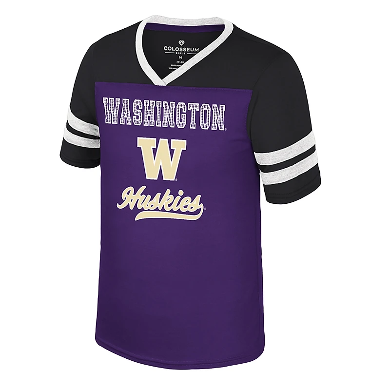 T-shirt violet à paillettes Princess Bubblegum des Washington Huskies pour jeunes filles du Colisée