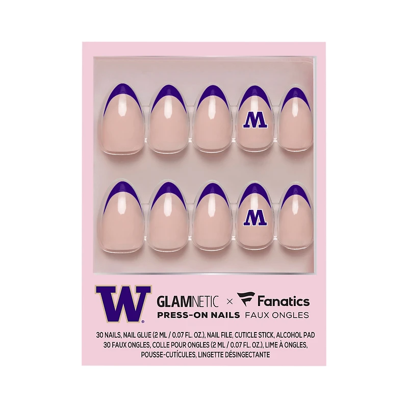 Kit manucure Glamnetic x Fanatics Washington Huskies