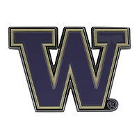Logo de marque Washington Huskies Emblème automobile en relief couleur