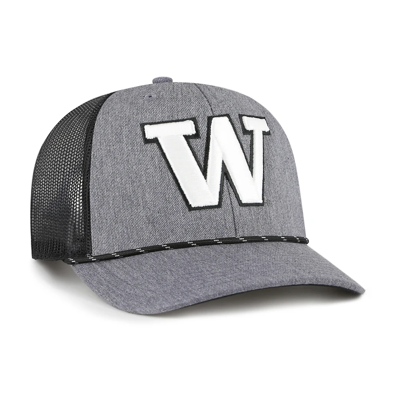 Men's '47  Gray Washington Huskies Carbon Rope Adjustable Hat