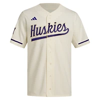 Men's adidas  Cream Washington Huskies Replica Baseball Jersey