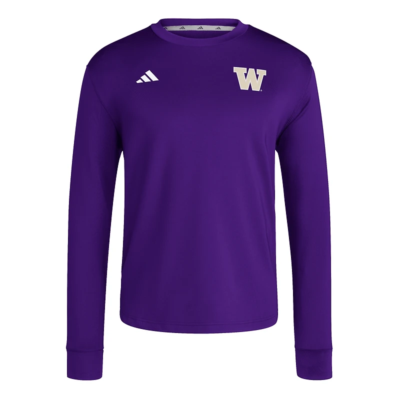Sweat-shirt à enfiler violet Washington Huskies Dugout pour homme adidas