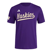 Men's adidas  Purple Washington Huskies Fresh Wordmark T-Shirt